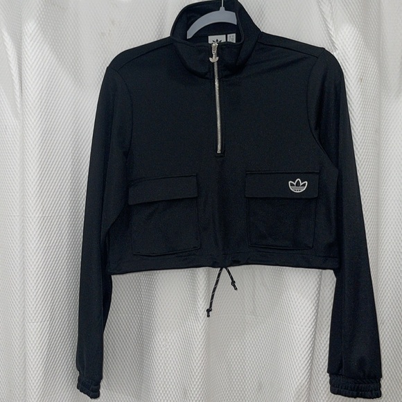 Adidas cropped  half zip sweatshirt - Picture 2 of 9